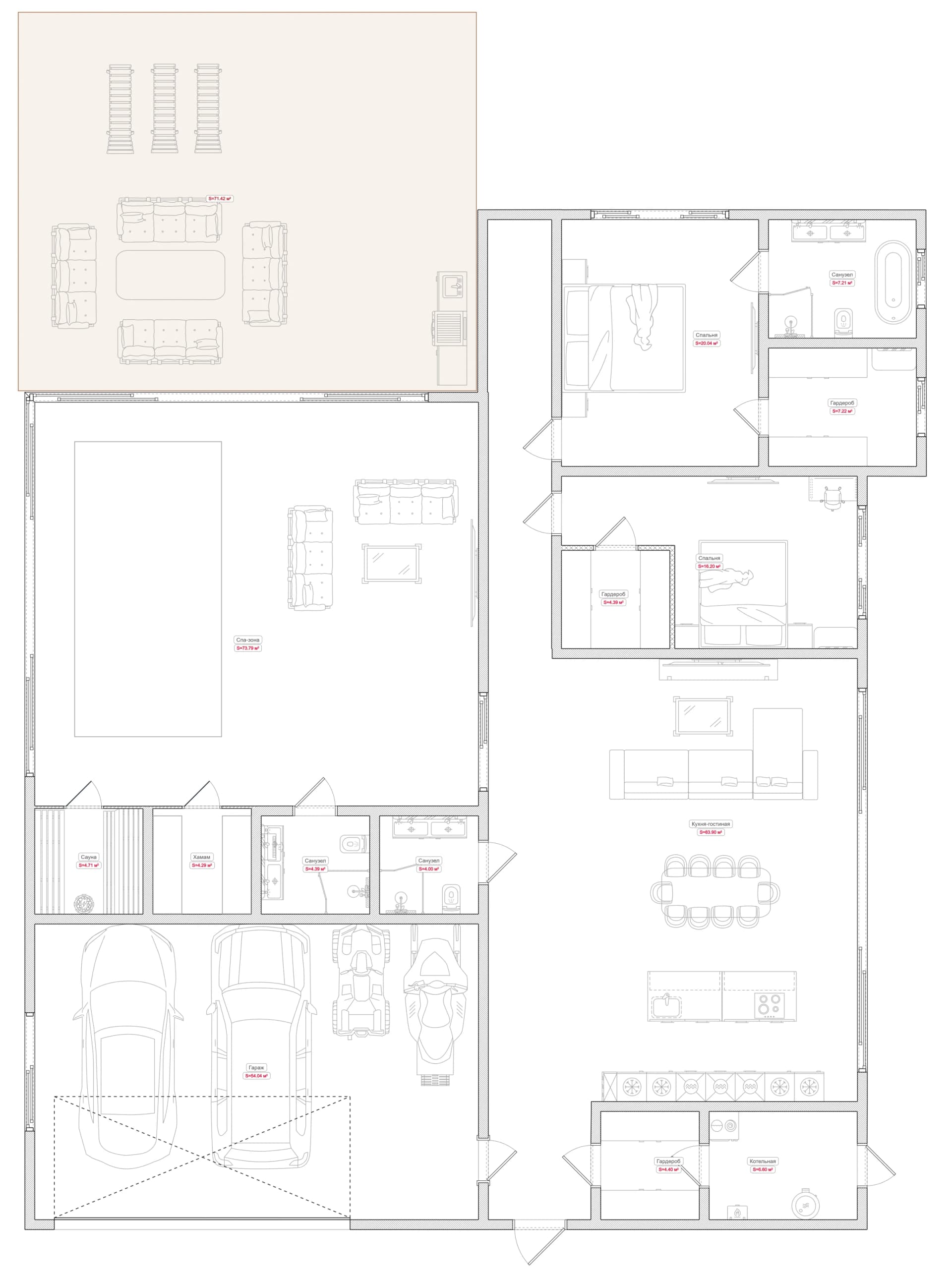Планировка · 296 м²