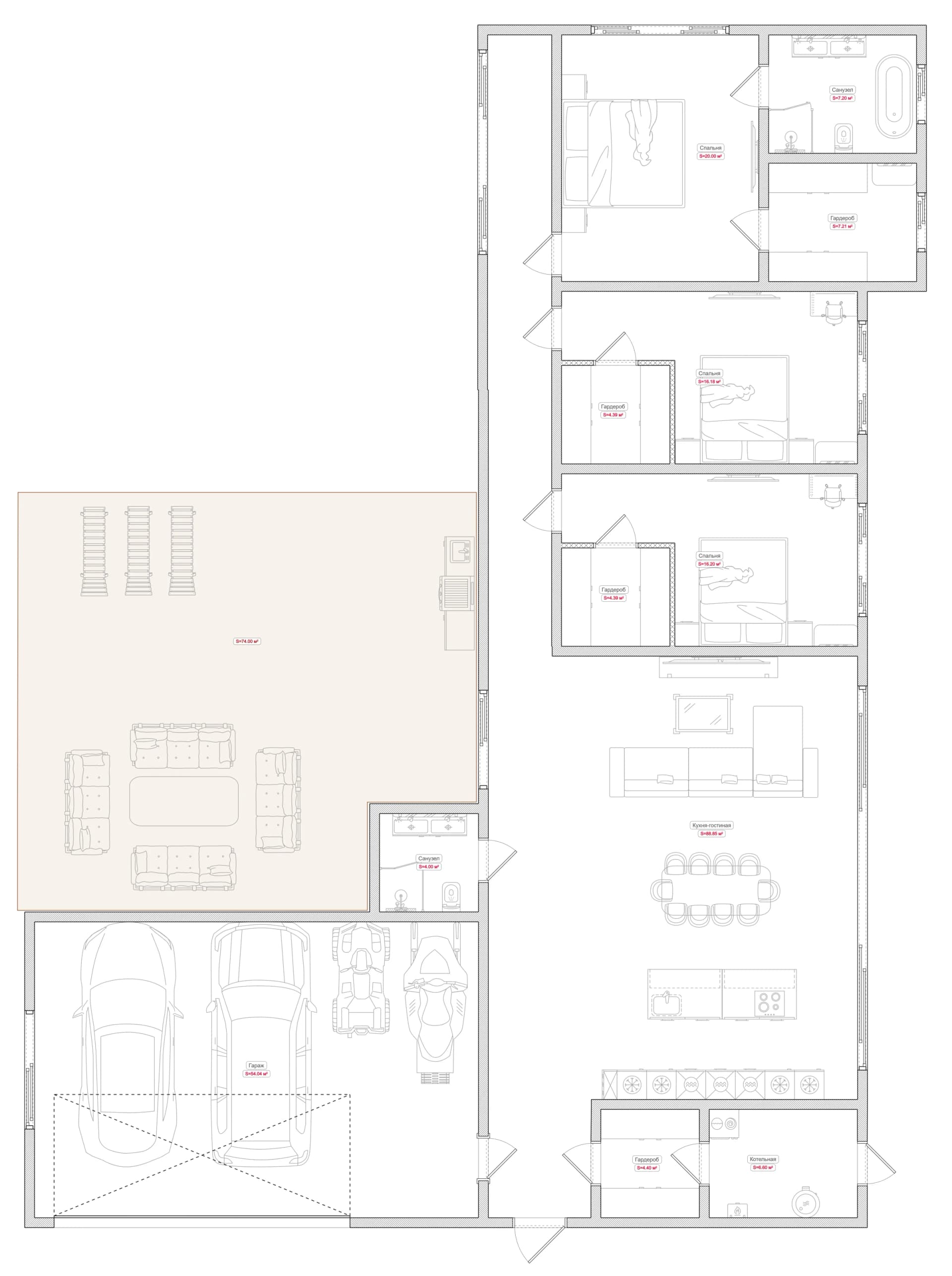 Планировка · 234 м²